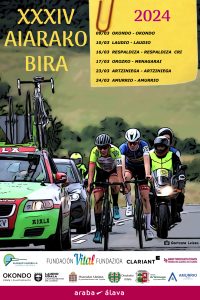 CARTEL_AIARAKO_BIRA_2024-200x300 Las carreteras de Aiaraldea se llenan en marzo del mejor ciclismo con la XXXIV edición de la prestigiosa carrera Aiarako Bira, que cuenta con financiación de la Cuadrilla de Aiaraldea