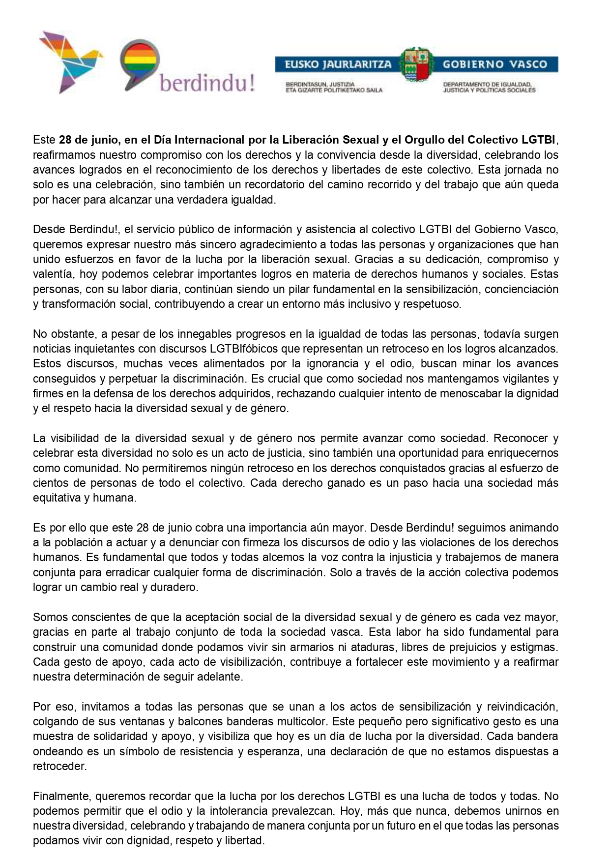 E28-cast-2024_page-0001 28 de junio, Día Internacional por la Liberación Sexual y Orgullo del Colectivo LGTBIQ+