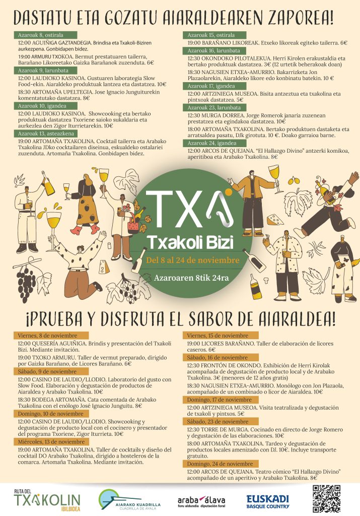 txakolibizi_2024-715x1024 La Cuadrilla de Aiaraldea da comienzo a la cuarta edición de Txakoli Bizi con una presentación y brindis en la Quesería Aguiñiga