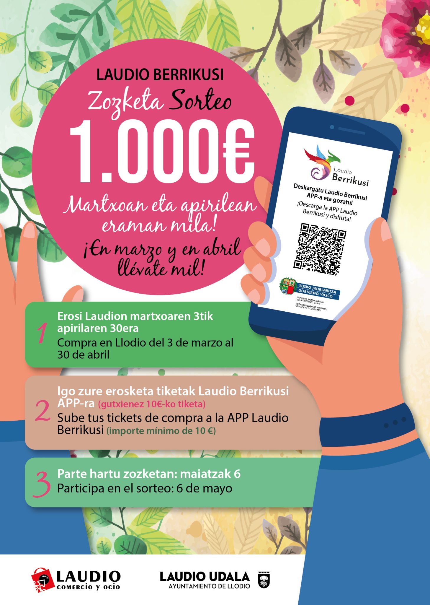 cartel_sorteo-1000-mar-abr25-01-scaled SORTEO “EN MARZO Y ABRIL, LLÉVATE MIL” CON LAUDIO BERRIKUSI