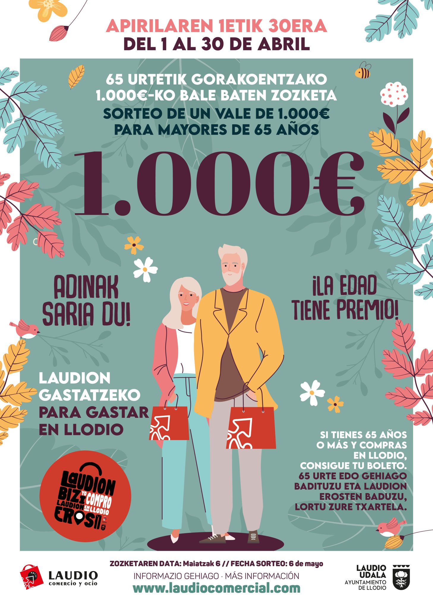 CARTEL-MAYORES-65-2025-scaled APILL PREMIA LA FIDELIDAD DE LOS MAYORES DE 65 AÑOS CON UN NUEVO SORTEO DE UN VALE DE COMPRA DE 1.000 €