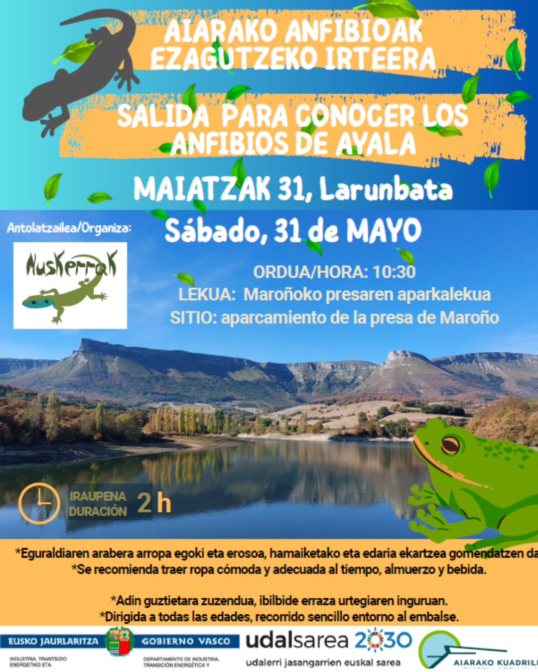 FORMATO-SIN-LOGOS-50 Aiaraldeko Kuadrillak irteera berri bat antolatu du Maroñoko anfibioak identifikatzeko eta kontserbatzeko