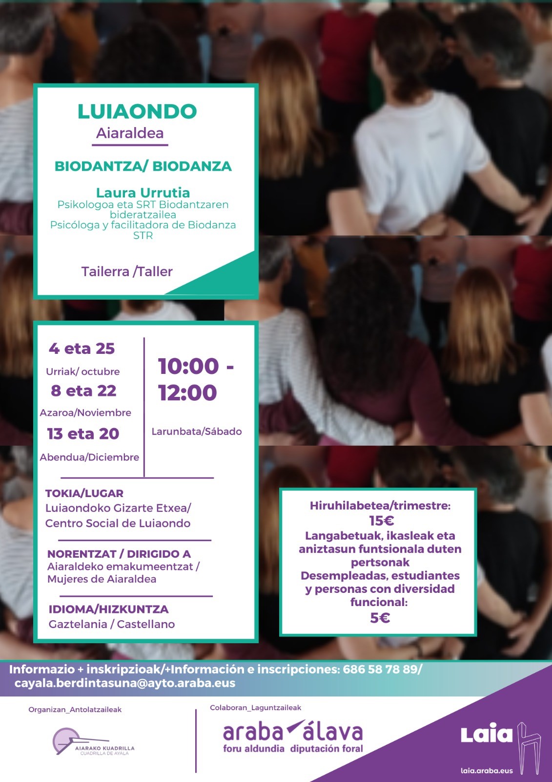 biodanza La Cuadrilla de Aiaraldea apuesta por el bienestar emocional de las mujeres a través de la Biodanza