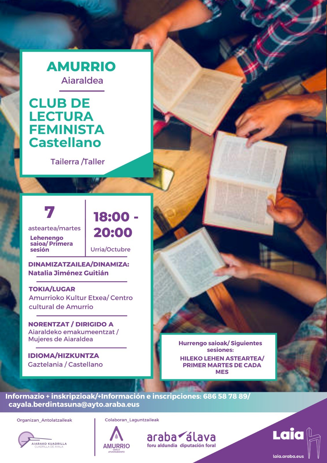 lectura_1 La Cuadrilla de Aiaraldea apuesta por el bienestar emocional de las mujeres a través de la Biodanza
