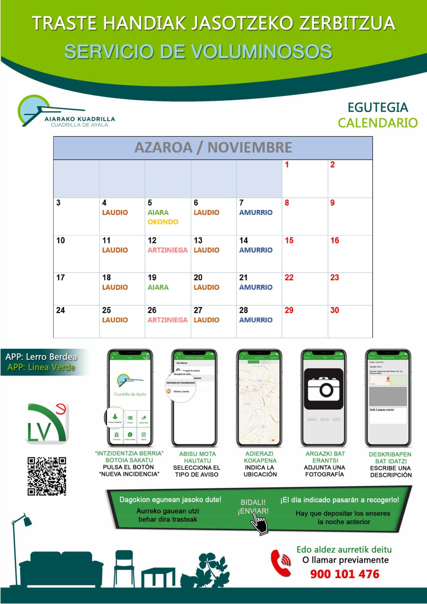 11_Voluminosos-Noviembre-2025-scaled AZAROKO EGUTEGIA Hondakin handien eta tresnen hautazko bilketa Aiaraldeko Kuadrillan